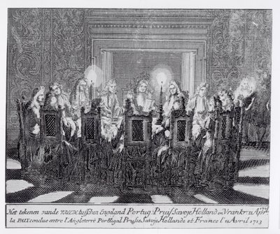 Die Unterzeichnung des Vertrags von Utrecht am 11. April 1713 von Dutch School